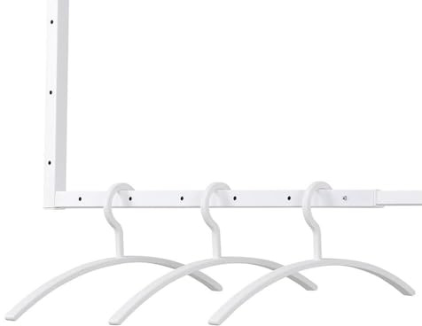 Home Deluxe - Kleiderbügel Rack - Weiß, 47 x 2 x 18 cm, Kunststoff mit Samtstoff bezogen I Kleiderbügel-Set Garderobenhaken Kleideraufhänger (10er Set)