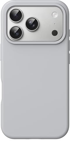 JETech Flüssig Silikon Hülle für iPhone 17 Pro Max 6,9 Zoll, Seidig Weicher Ganzkörperschutz, Anti-Kratzer Stoßfest Telefonabdeckung mit Mikrofaserfutter (Grau)