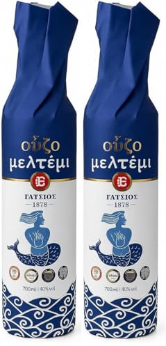 Ouzo Meltemi – Premium Ouzo aus Griechenland mit Anisgeschmack, 700 ml, 40 % vol. (Zwei Flaschen)