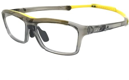 SHEEN KELLY Sportbrille Schutzbrille Quadrat Klare Gläser Damen Herren | Extra Groß Rechteckig Gläser für Basketball Fußball Volleyball Hockey Outdoor Sports Brille Verstellbares Gummiband