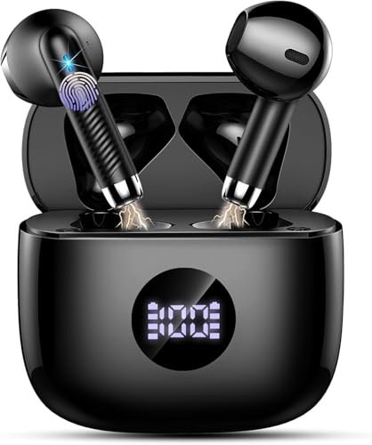 Jxrev Wireless Earbuds, Bluetooth 5.4 Headphones Deep Stereo, 40H Playtime In-Ear Headphones, IP7 Waterproof Wireless Headphones