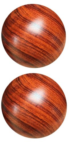 Handmassagegerät Ball aus Rosenholz für Finger und Hände Weihnachten Event | Stressabbau, Handflexibilität, für Büro und Physiotherapie, Natürliche Holzoptik, 2 Stück