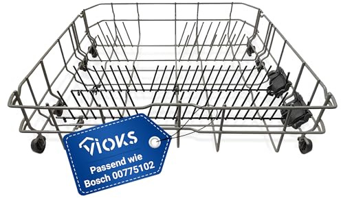 VIOKS Geschirrkorb Unten Spülmaschine Ersatz für Bosch 775102 00775102 | Spülmaschinenkorb Korb Unterkorb Ersatzkorb, ersetzt 00686540, Dishwasher Basket, für Geschirrspüler