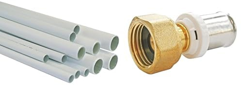Bundle SOMATHERM FOR YOU - Barre Multicouche Ø26 de 2 mètres (20 pièces) - silencieuse, flexible, résistante, hermétique + Raccord droit à sertir Ø26, écrou tournant F20/27, conforme norme NF 545
