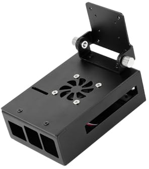 GKYQVE Aluminum Shell Main Control Chassis with Cooling Fan Protective Camera Installed for RDK Robot Car Board Developer Accessory