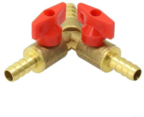 Industrial Messing 3-Wege Absperrventil in Y-Layout für den Einsatz in pneumatischen Armaturen Wasserrohrarmaturen und Gartenbewässerung (8mm)