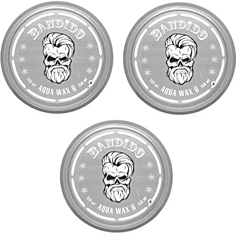 Bandido Hair Wax Lot de 3 pots de cire pour cheveux Gris, Tenue maximale