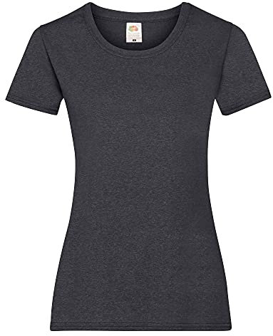 Fruit of the Loom Ladies/Womens Lady Fit Valueweight Short Sleeve T Shirt (XS) (Dark Heather)