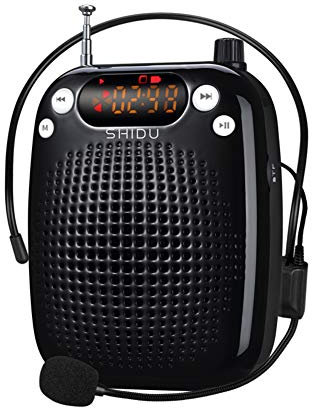 Amplificatore vocale 10W 1800mAh, Professionale Amplificatori Portatili Cinturino portatile Sistema PA Amplificatore microfono cablato mini per insegnanti, guida turistica, allenatori, presentatori