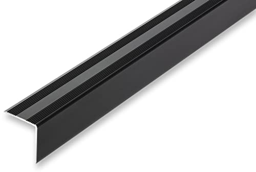 NALine® Treppenkantenprofil 30 x 32 x 1180 mm Treppenwinkel schwarz selbstklebend Treppenkantenprofil Treppenkante Alu Winkel