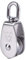 Puleggia singola M15/M20/M25/M32 in acciaio inox, con carrucola girevole, carico 35/75/150/250 kg, per corda di sollevamento (confezione da 1), argento