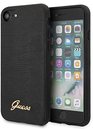 Guess CG Mobile Schutzhülle für iPhone 7/8/SE 2020, Lezard, Schwarz