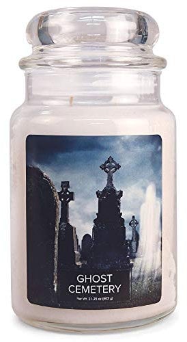 Village Candle Ghost Cemetery Duftkerze im Glas, groß, 680 ml, Weiß