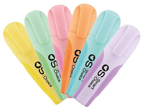 OS Smart Choice Highlighters - Pastel Colours 6 pack