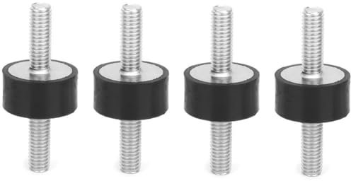 Schraubbolzen – 4 Stück M6 Gummi-Halterungen männlich, Anti-Vibration, Silentblock Spulen für Autoboot (VV20 x 10 M6 x 18)