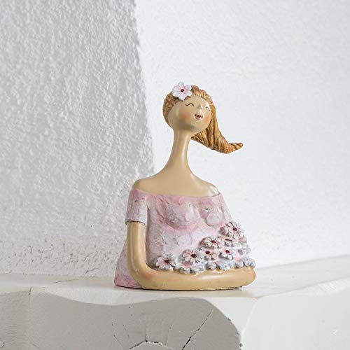 Wohnideen Kupke Deko Figur Rena 16x10cm lachendes Blumenmädchen Retro Stil 50er 60er Jahre