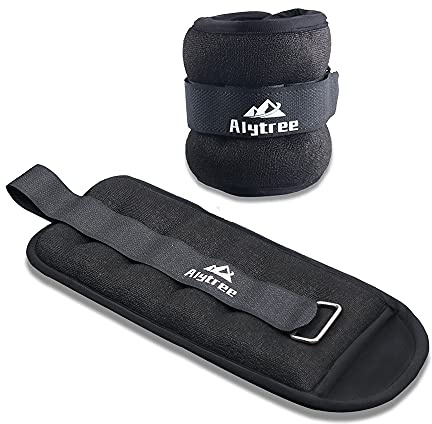 Gewichtsmanschetten Fuß und Handgelenk, 2er Set (0,5kg x 2 / 1kg x 2 / 5kg x 2) Gewichte für Beine und Arme, Gewichtsmanschetten für Fitness, Bewegung, Laufen, Joggen, Yoga