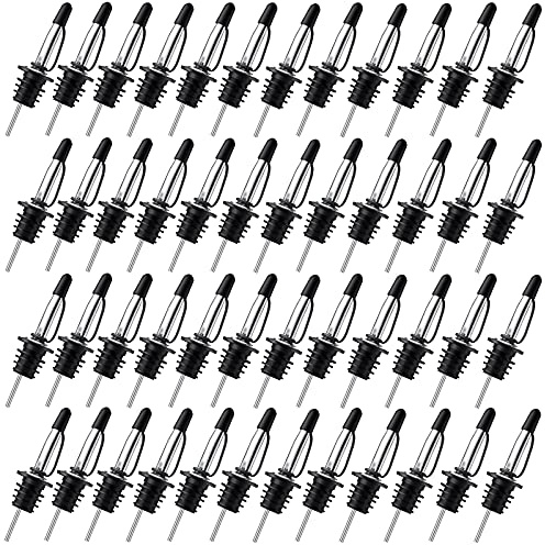 48 Pack Liquor Pour Spouts - Dishwasher Safe Hygienic Alcohol Speed Spouts, Suitable for 3/4 Bottle Mouth, Olive Oil, Juice, Syrup