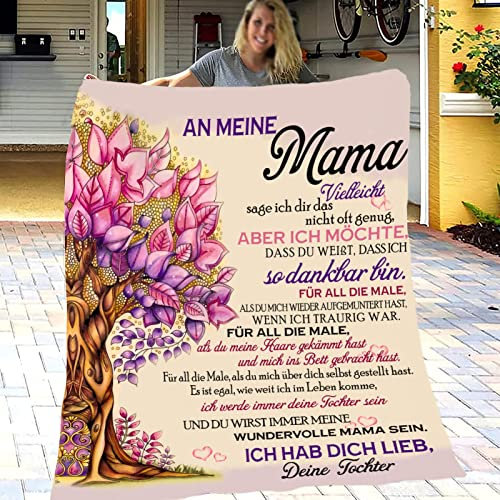 ACCZ Geschenke für Mama von Tochter, Decke Geschenke An Meine Mama, Mutter Tochter Geschenk, Mama Geschenk zum Weihnachten Geburtstag Muttertag, Kuscheldecke Geburtstagsgeschenke für Mama