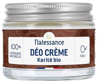 Natessance - Deo Solid Bio-Shea – Wirksamkeit 24 Stunden – Formel wasserfrei – 100% natürlichen Ursprungs – Bio Cosmos Organic zertifiziert – Topf mit 50 g