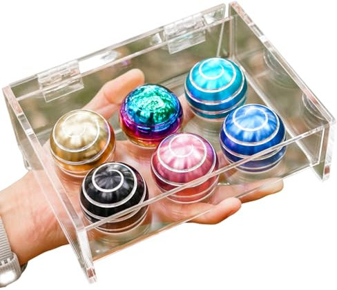 Desk-Kinetic-Toys Cool-Gadgets for Fidget Set: Cool-Stuff Thing Game Toy for Adult Teen Children Kid, Stress Relief Optical-Illusion Gifts for Office School Home Man Women Christmas Spin 180 Seconds