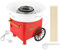 XUANYU 450W Zuckerwattemaschine Set für Zuhause Cotton Candy Machine mit Messlöffel und 10er Stäbchen, für Geburtstagsfeiern, Kindertag und Weihnachten (Rot B)