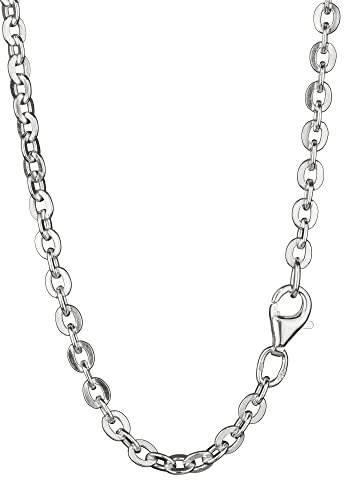 NKlaus Ankerkette flach aus 925 Sterling Silber, 3,3mm breit, 1 Stück