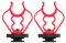 Andoer Universal MicShock Mount Adapter for Cold Shoe Mount ABS Plastic Microphone Holder Replacement for Shotgun Microphones Black and Red 2 Pack