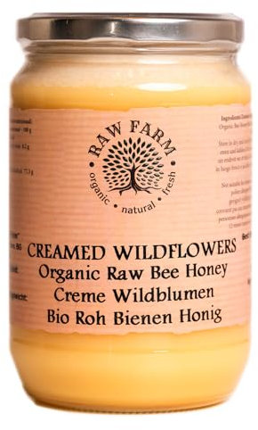 Raw Farm Bio Wildblumen Bienen Honig cremig 900g