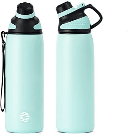 Fjbottle Stainless Steel Water Bottle 600ml/800ml/1L with Magnetic Lid, BPA Free, Insulated Metal Water Bottle for Hot & Cold Drinks, Leakproof Vacuum Bottle