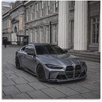 Supercar Poster BMW G82 M4 Competition Performance Auto Poster Dekorative Malerei Leinwand Wandposter und Kunstbild Druck Moderne Familie Schlafzimmer Dekor Poster 30 x 30 cm