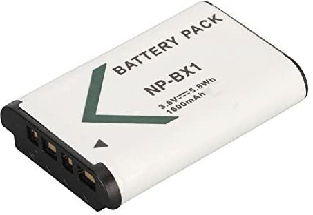 NP BX1 Battery, 1600mAh Camera Lithium Ion Battery Replacement for ZV1 RX100M7 M5A M6 M4 M5 RX1R HX50 WX350 X500 X400HX90