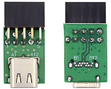 xiwai USB 2.0 Interne 9 Broches 10 Broches en-tête vers Port Unique USB 3.1 Type-c USB-C Adaptateur de Carte mère Femelle PCBA 480 Mbps
