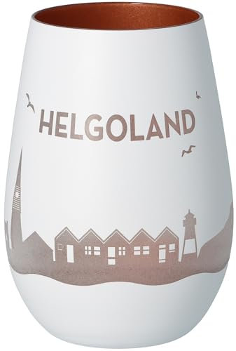 Goodtimes Windlicht Helgoland Skyline (Weiß & Bronze)