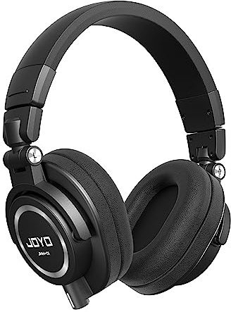 JOYO Studio Monitor Headphones Wired Over Ear Audio Recording Monitor Headset Noise Isolation Deep Bass for Guitar Mixer Amplifier Podcast Microphone and Keyboard Piano (JMH-01)