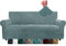 XINEAGE Samt Sofaüberzug 3 Sitzer, Stretch Sofa überzug für Wohnzimmer, Dicke Weiche Sofaüberwurf, Rutschfester Sofa Cover für Hunde, Haustiere (3 Sitzer, Graublau)