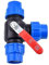 Vanne à boisseau sphérique d'irrigation de jardin 25 mm 32 mm 40 mm 50 mm Tuyau d'eau en plastique avec noyau en acier Vanne à boisseau sphérique 3 voies Connecteur rapide Type T PVC PE Connexion rapi