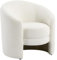 Vente-unique-Sessel rund - Bouclé-Stoff - Weiß - RUOTO