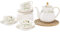 Porzellan-Tee-Sets, Vintage-Blumen-China-Kaffeeset, Nachmittagstee-Set, Kaffeetasse und Untertasse, Set, Hochzeits-Teeservice für Erwachsene,B (A) (A)