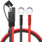 HuaLiSiJi SAE zu O Ring Terminal Harness 12V 24V SAE Anschlusskabel 10AWG Batteriekabel 12V mit Stecker 30A, SAE Stecker Schnellverbindung, Ladeanschluss kabel (0.3m)