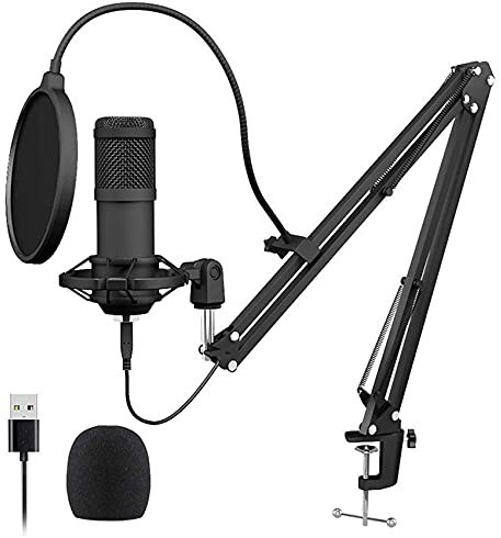 Tsadeer Microfono Condensatore BM800 192KHz/24Bit Microfono Professionale Microfono USB per Computer Portatile Karaoke TIK Tok
