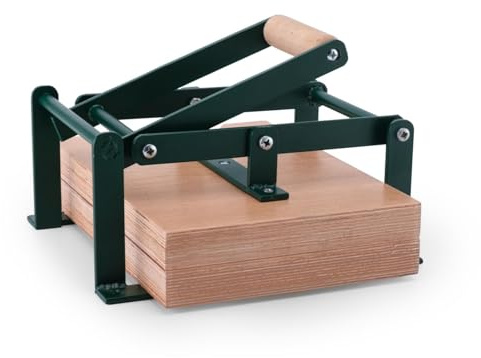 Linocut Press Machine for Printmaking, A4 Size (30 x 22 cm) Green | Portable manual tabletop lever press for relief, block and letterpress art. Printmaking tool for lino & woodcut blocks