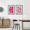 Studio Moien Bauhaus Pink Cool Set - 2 Set of A3 Posters Wandbilder for Zuhause, Küche, Büro, Schlafzimmer, Wohnzimmer