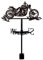 SUPERDANT Wetterfahne aus Eisen, Motorrad, Stahl, Wetterfahne, Flamme, Windfahne, Ornament, Outdoor, Eisendach, Bauernhaus, Garten, Outdoor, Hof, Dekoration, Männerhöhle, Geschenk, 38,5 x 25,7 cm