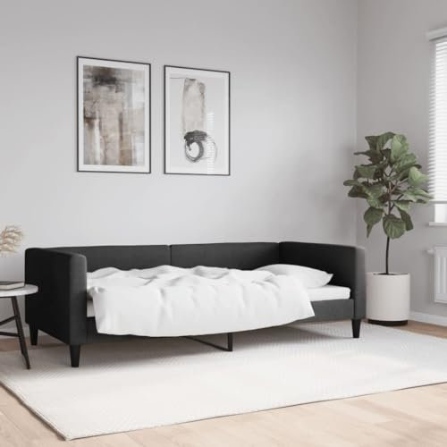 Homgoday Tagesbett, schwarz, 90 x 190 cm, aus Stoff, Möbel, Sofa, Bettrahmen, Bettrahmen