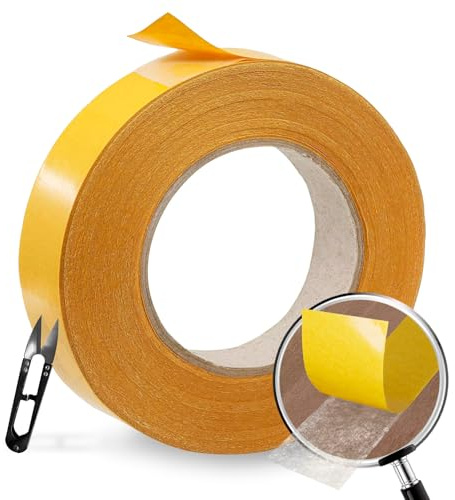 Cinta de doble cara extrafuerte | adhesivo de montaje 19 mm x 20 m | cinta doble cara transparente | Cinta doble cara para pegar | cinta adhesiva cesped artificial | no mas clavos | Fácil de instalar.