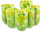 MurArt Vasos de Murano, juego de 6 vasos de 250 ml de vidrio soplado a mano de elaboración artesanal, colección Eleganza, Made in Italy (6, verde hierba)