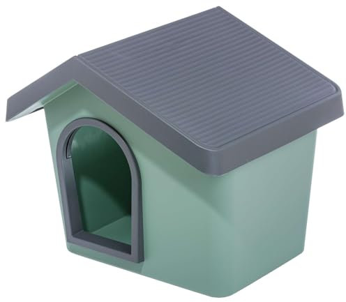 Hunde- und Katzenhaus Hundehütte aus Kunststoff 53 x 45 x 47 cm Schwarz-Grün
