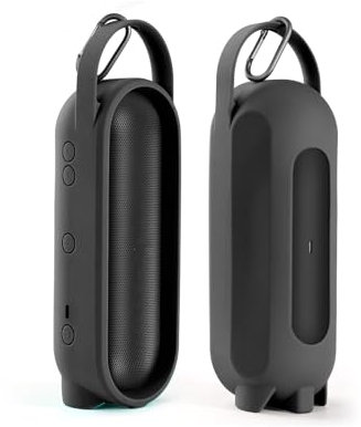 JOYSOG Silicone Speaker Cover for Beats pill Portable Bluetooth Speaker Storage Bag Speaker Holder Travel Bag (Black)