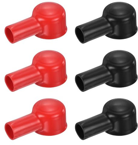 sourcing map Battery Terminal Cover, 8 Pcs Battery Terminal Protector Truck Battery Terminal Cover Positive Negative Poles Stud Covers L12-24-51mm for Car Accessories Truck Marine Boat